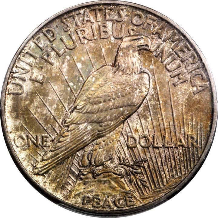 Back of 1922 Peace Silver Dollar