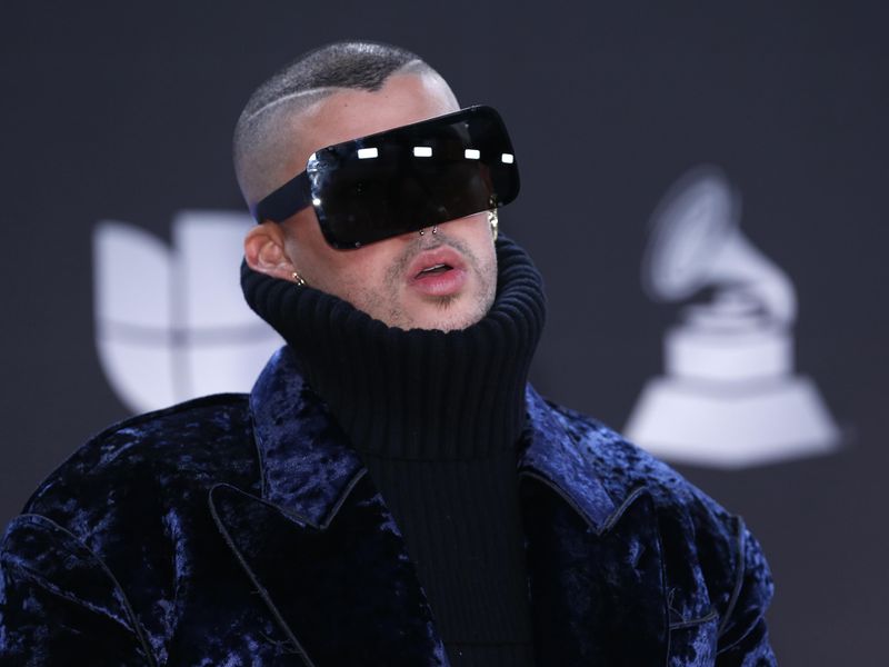 Bad Bunny with giant sunglasses