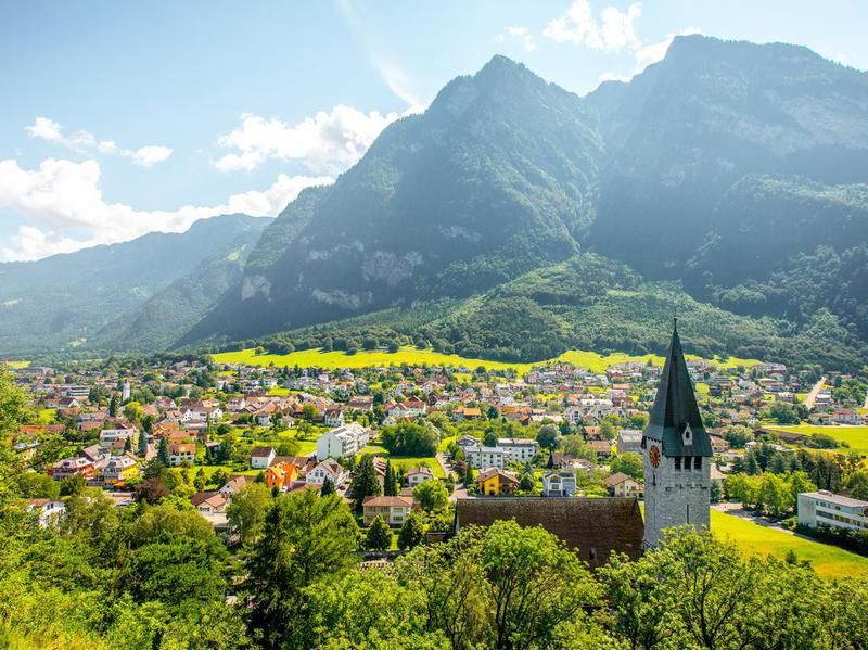 Balzers village in Liechtenstein