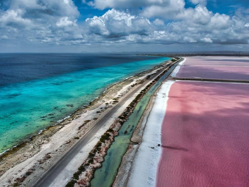 Beaches and salt flats in south Bonaire