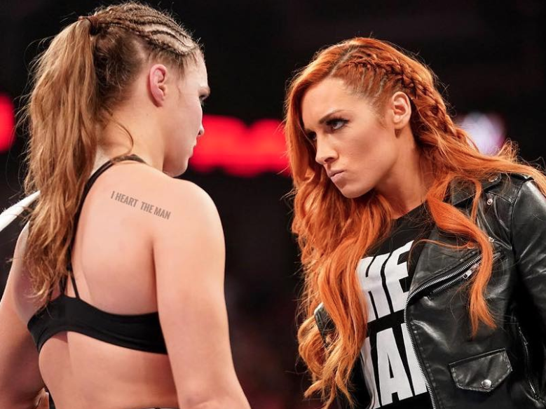 Becky Lynch and Ronda Rousey