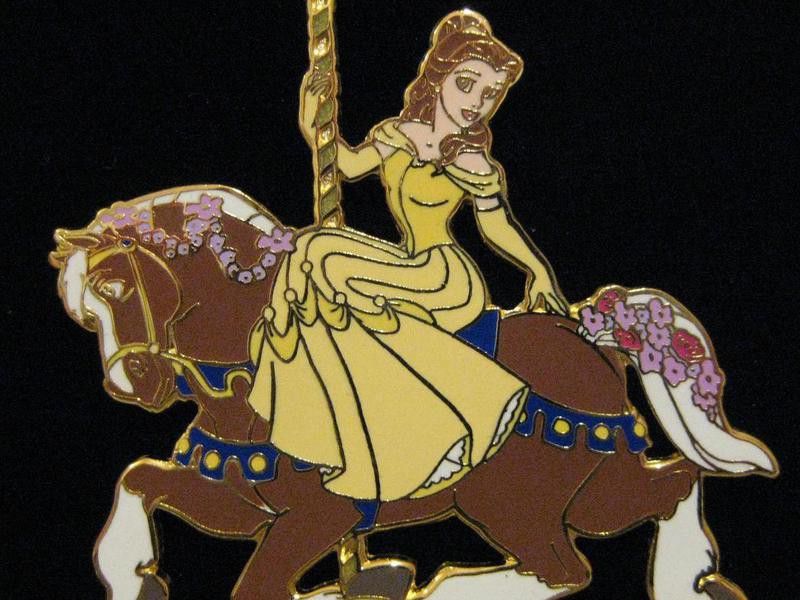 Belle Princess Carousel Horse pin