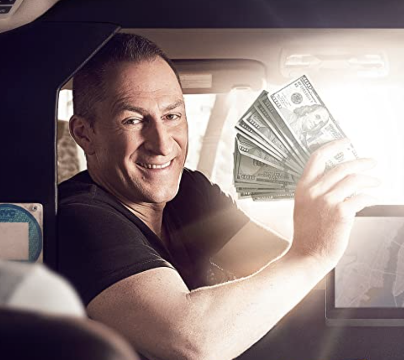 Ben Bailey and money on Cash Cab
