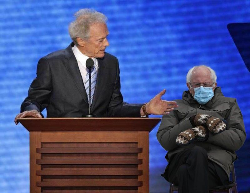 Bernie Sanders and Clint Eastwood