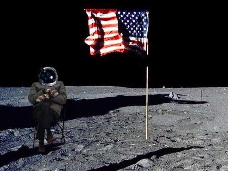 Bernie Sanders on the moon