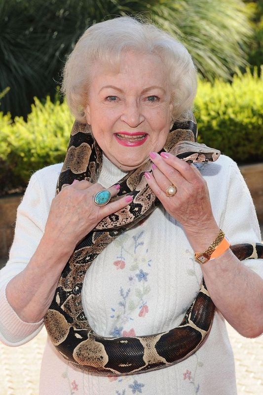 Betty White and Snake