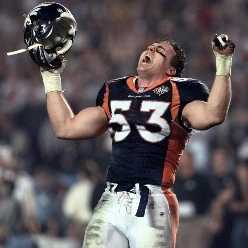 Bill Romanowski  reacts in the Super Bowl as the Denver Broncos beat the Green By Pac