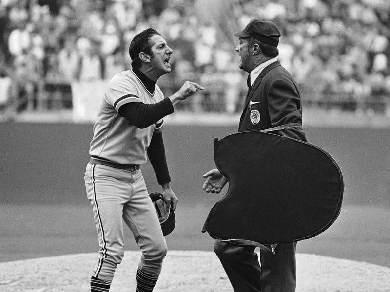 Billy Martin argues with umpire