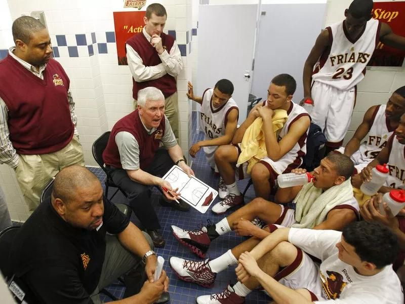 Bob Hurley coaching at St. Anthony High School in New Jersey