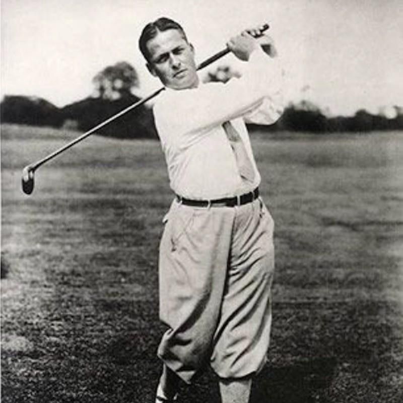 Bobby Jones in posed golf image