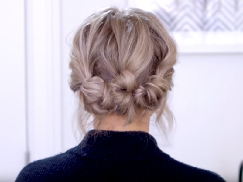 bohemian updo hairstyle for women