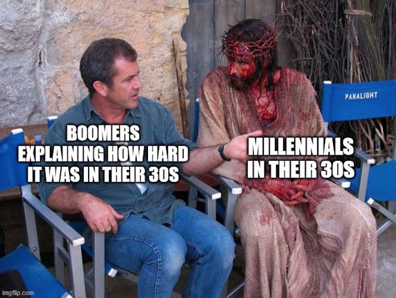 Boomers vs. millennials meme