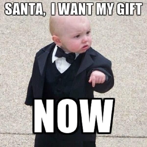 Boss baby Christmas meme