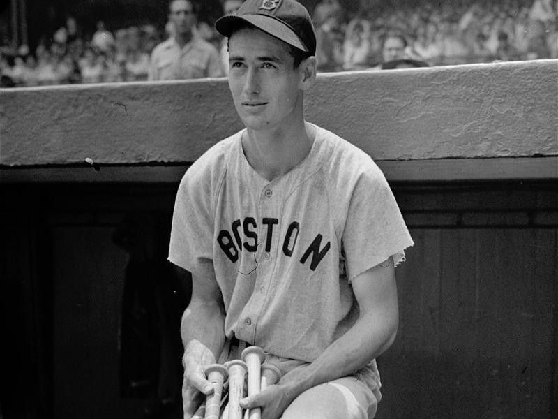 Boston Red Sox outfielder Ted Williams
