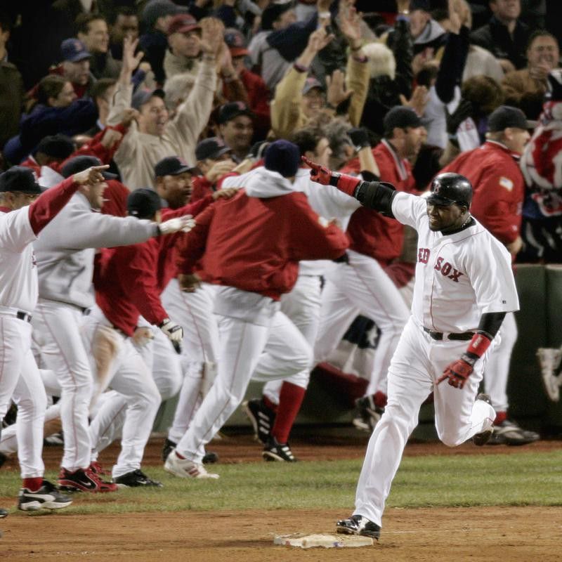 Boston Red Sox's David Ortiz celebrates