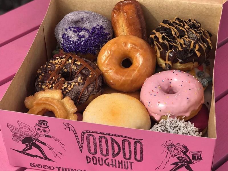 Box of sweets from Voodoo Doughnut