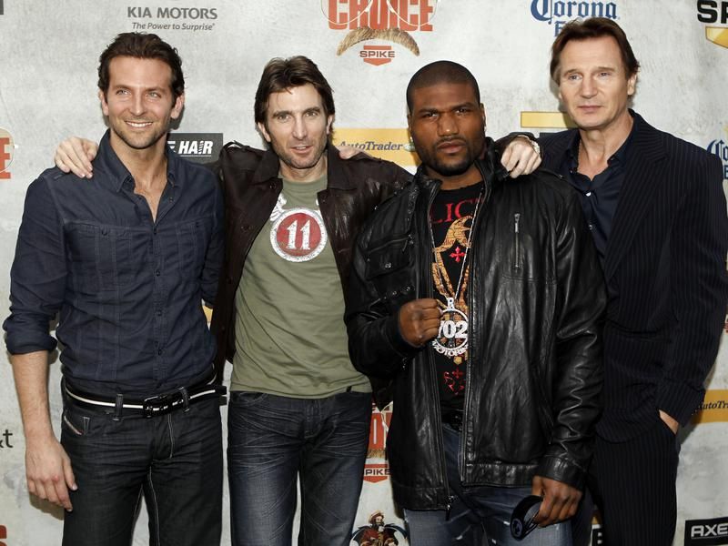 Bradley Cooper, Sharlto Copley, Quinton "Rampage" Jackson and Liam Neeson