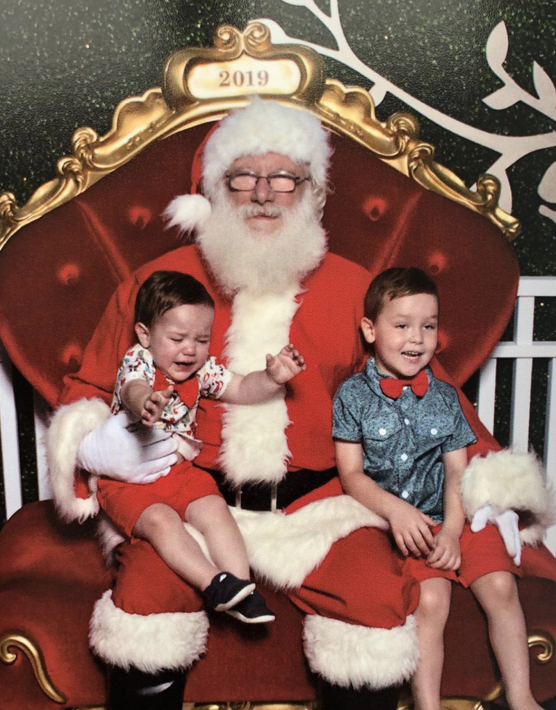 Brothers with Santa