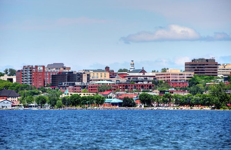 Burlington skyline on the banks of Lake Champlain