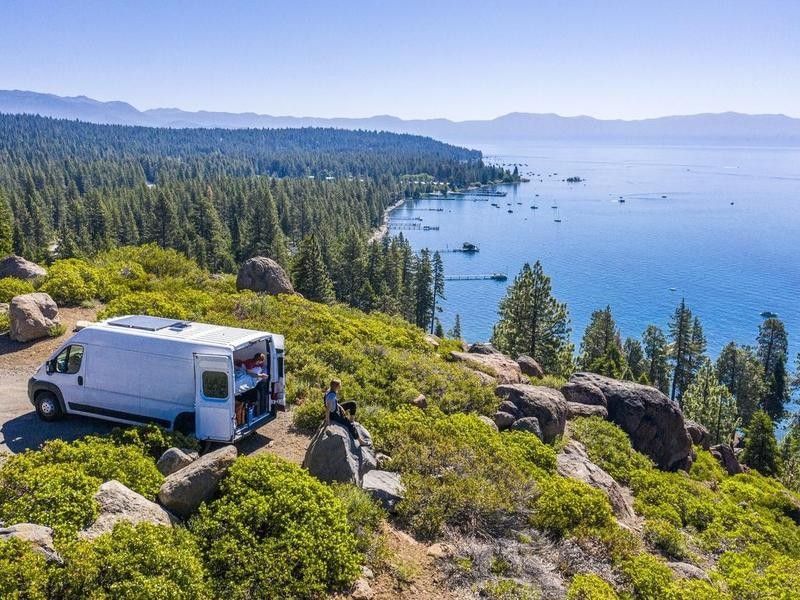Camper van in Lake Tahoe