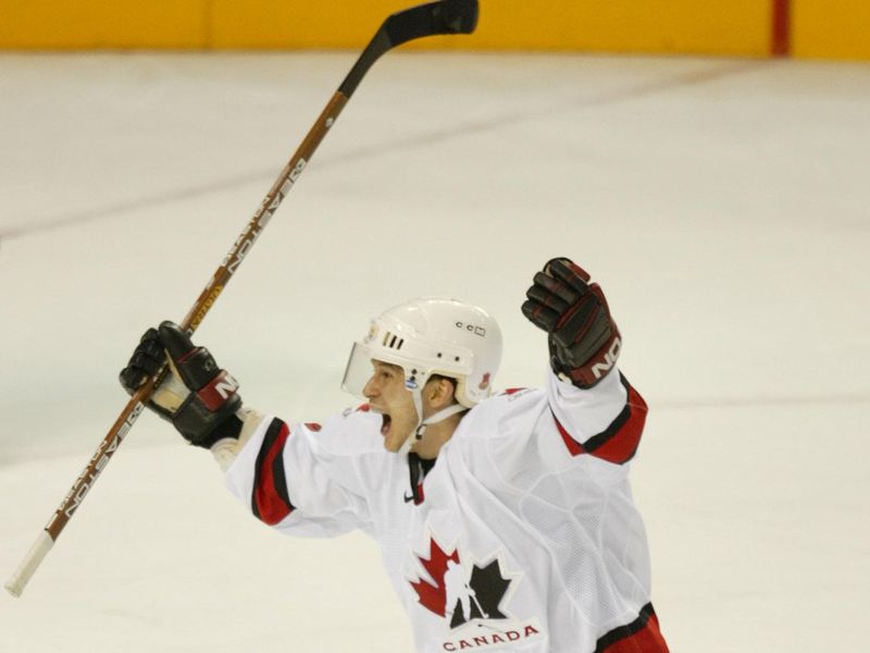 Canada's Paul Kariya celebrates