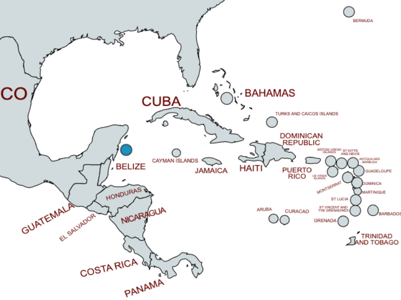Caribbean Countries: Cozumel map