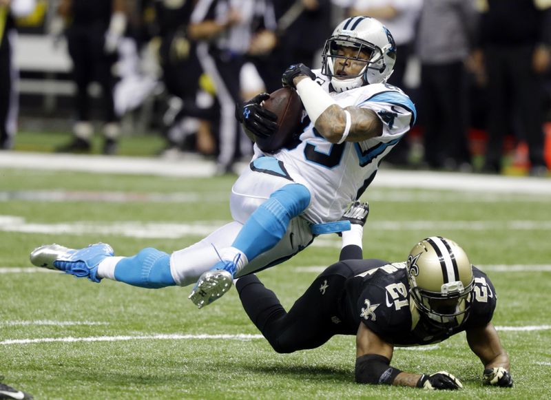 Carolina Panthers' Steve Smith in action