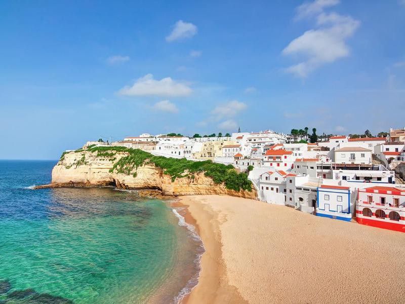 Carvoeiro beach town in Portugal