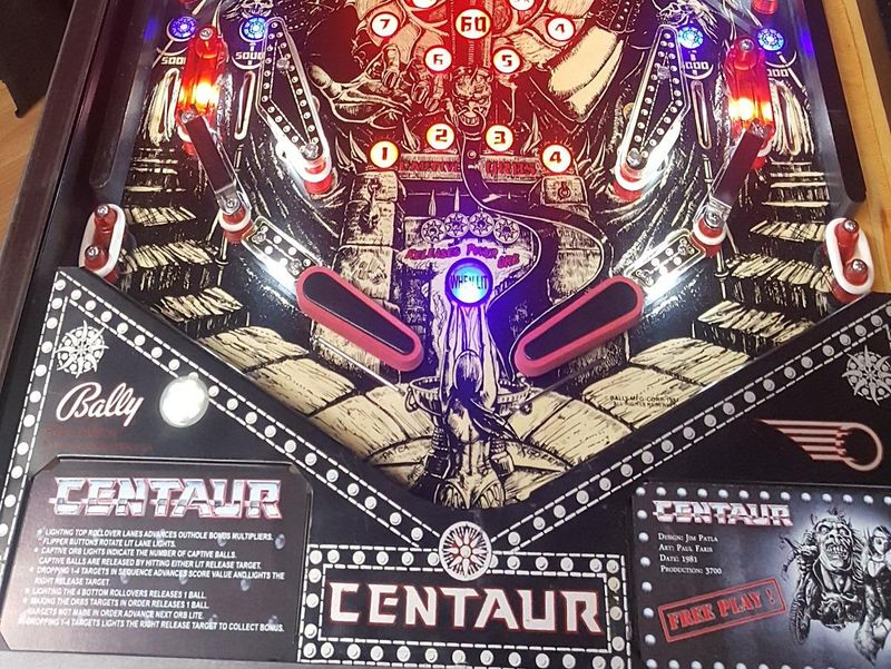 Centaur pinball machine