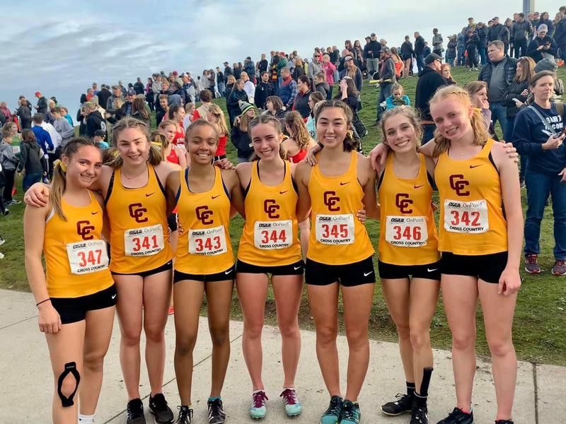 Central Catholic girls cross-country team