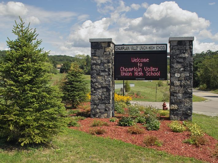 Champlain Valley Union High School entrance