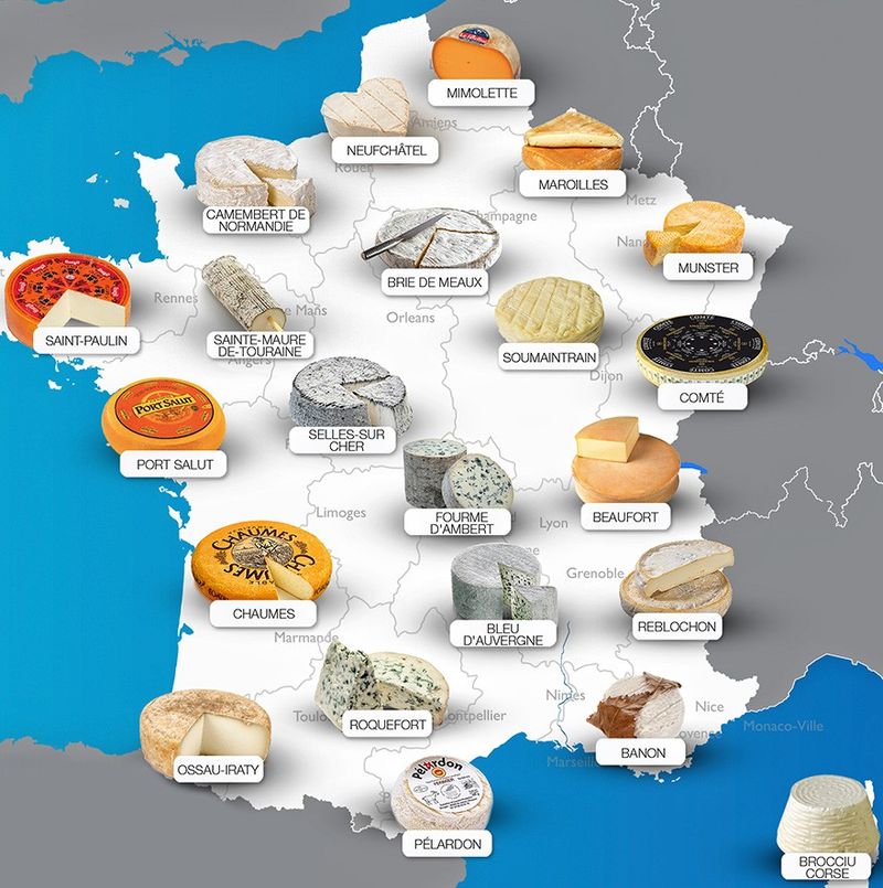 Cheese map of Europe