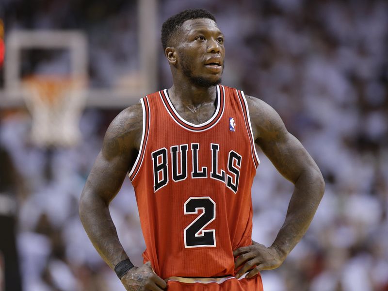 Chicago Bulls guard Nate Robinson in stance