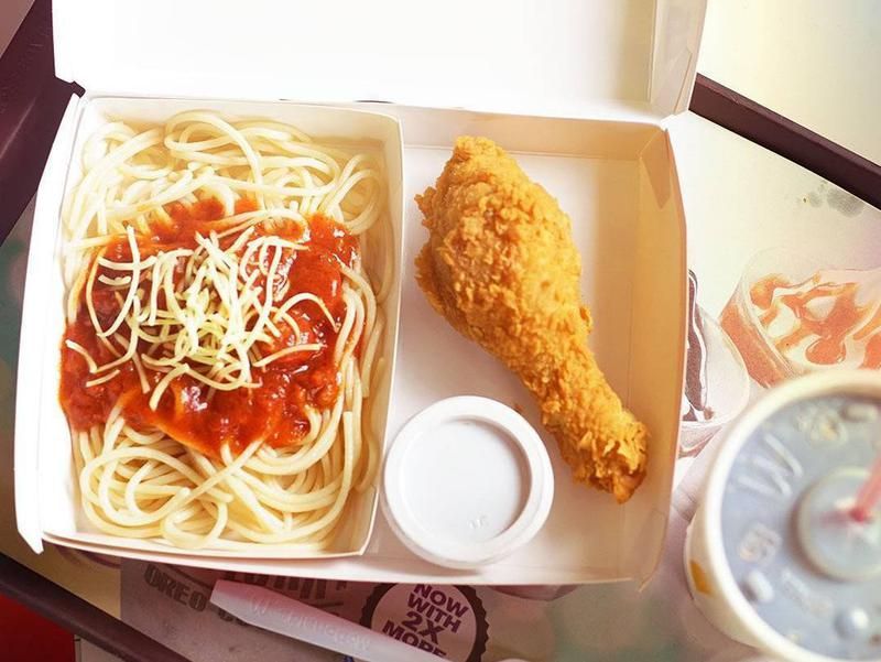 Chicken McDo with McSpaghetti