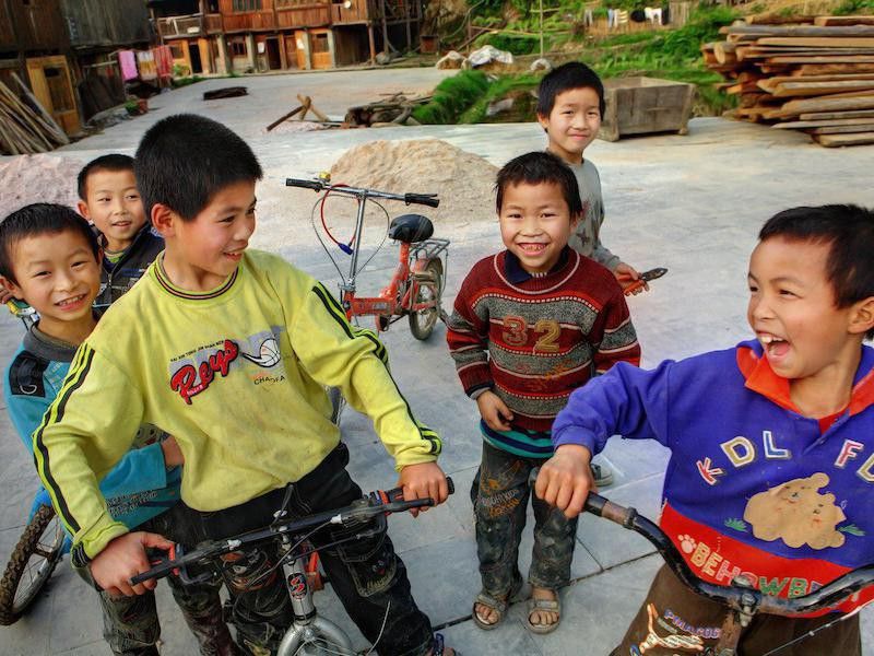 Chinese children playing