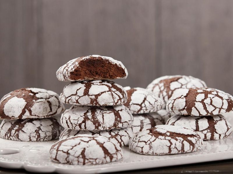 Chocolate Crinkle Cookies.