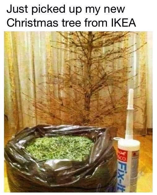 Christmas tree Ikea meme