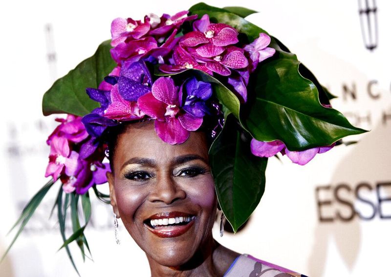 Cicely Tyson in colorful hat