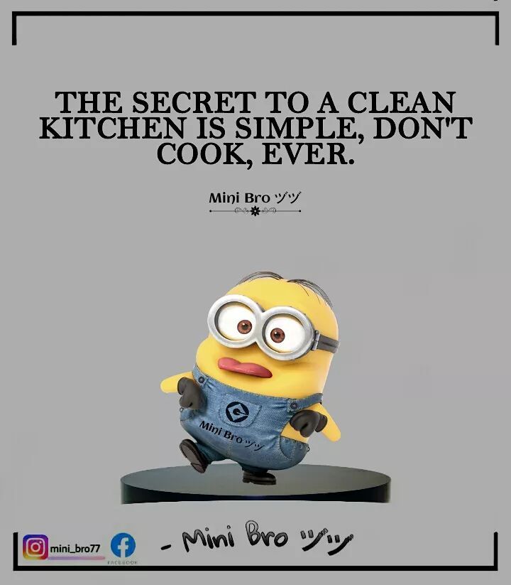 Clean kitchen minion meme