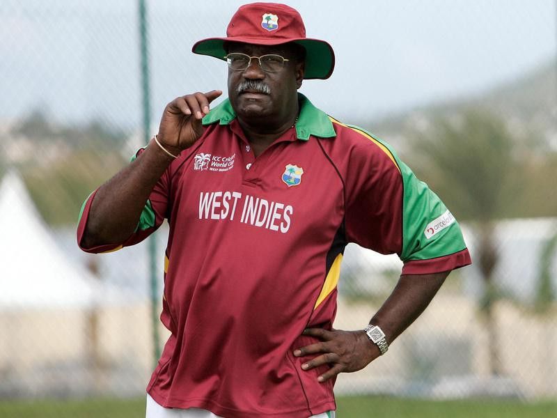 Clive Lloyd watches their players