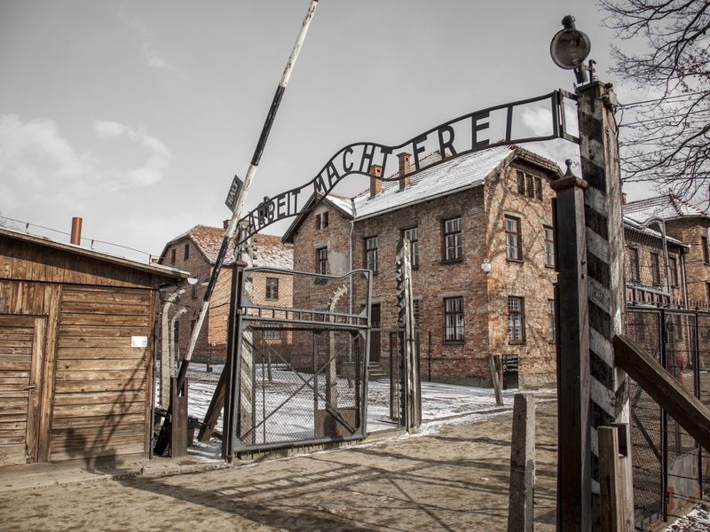Concentration camp Auschwitz-Birkenau in Oswiecim, Poland.
