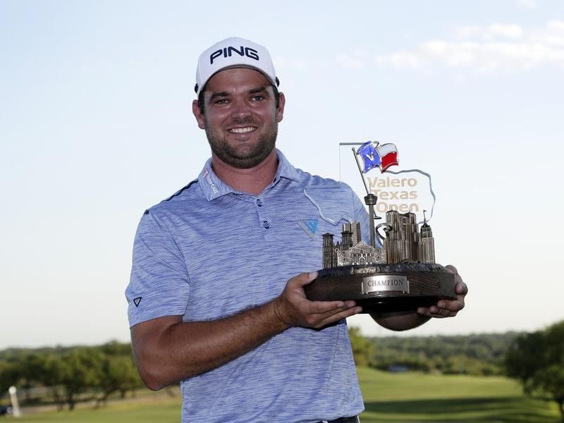 Corey Conners after winning the 2019 Valero Texas Open