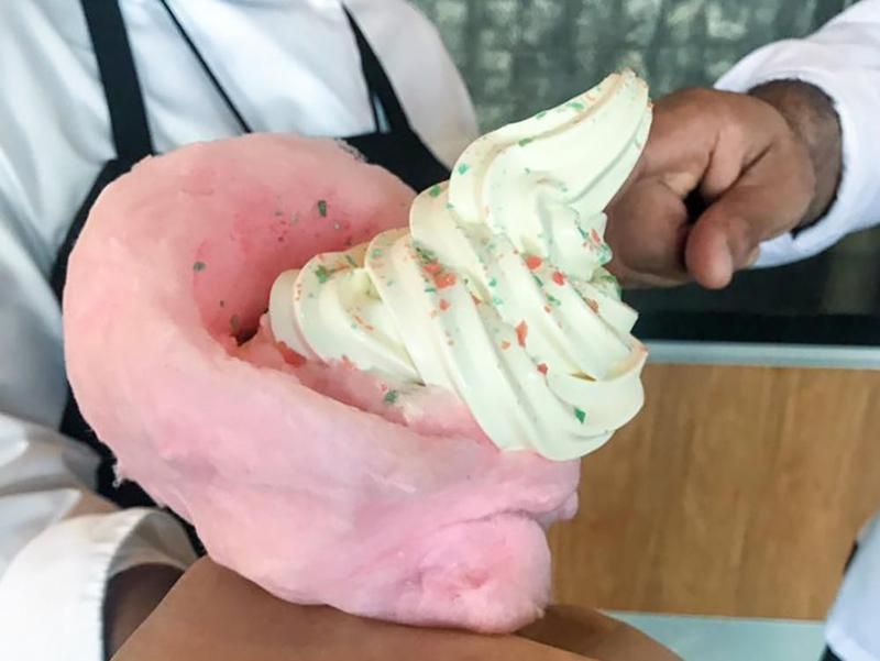 Cotton Candy Waffle Cone