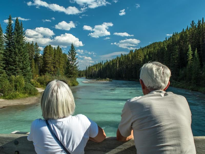 Couple in Canadian national park