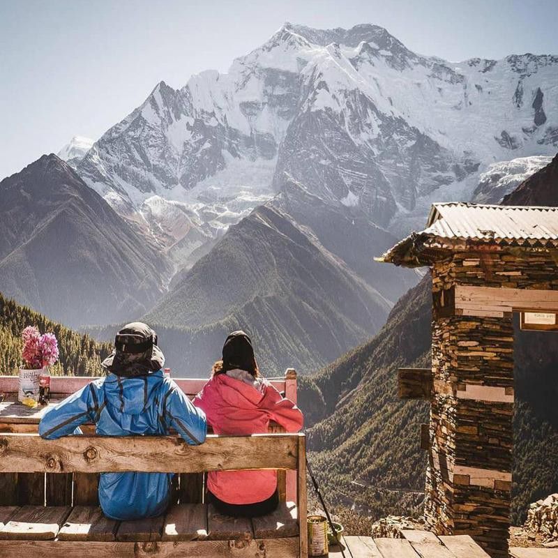 Couple Relaxing in Nepal