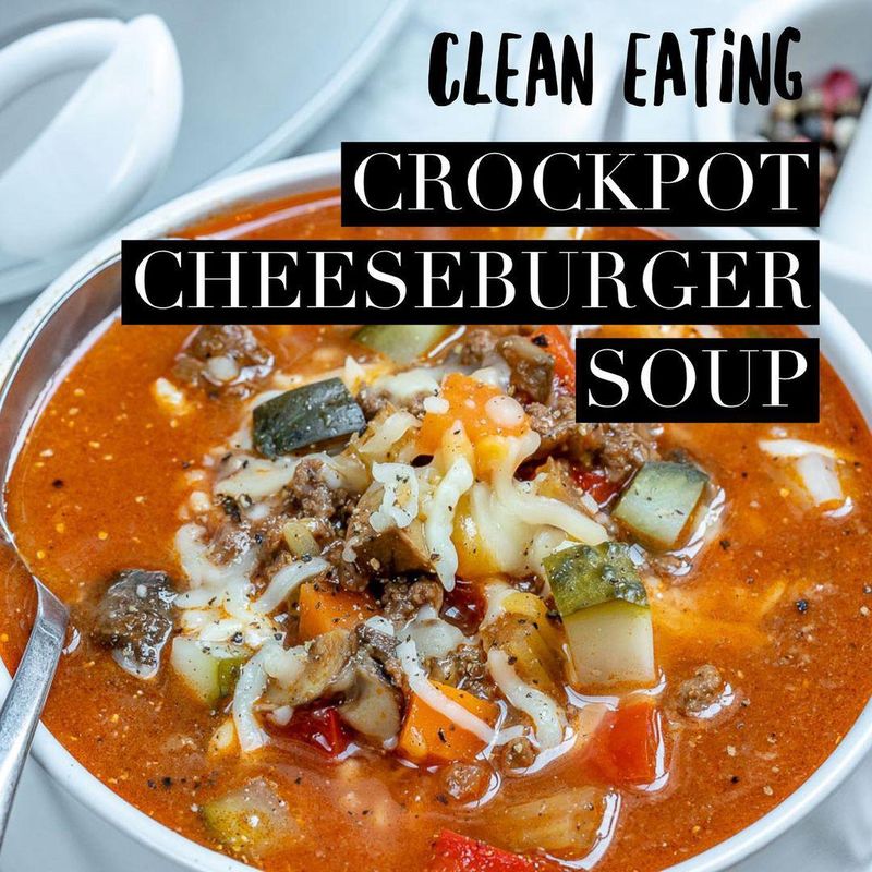 Crockpot cheeseburger soup