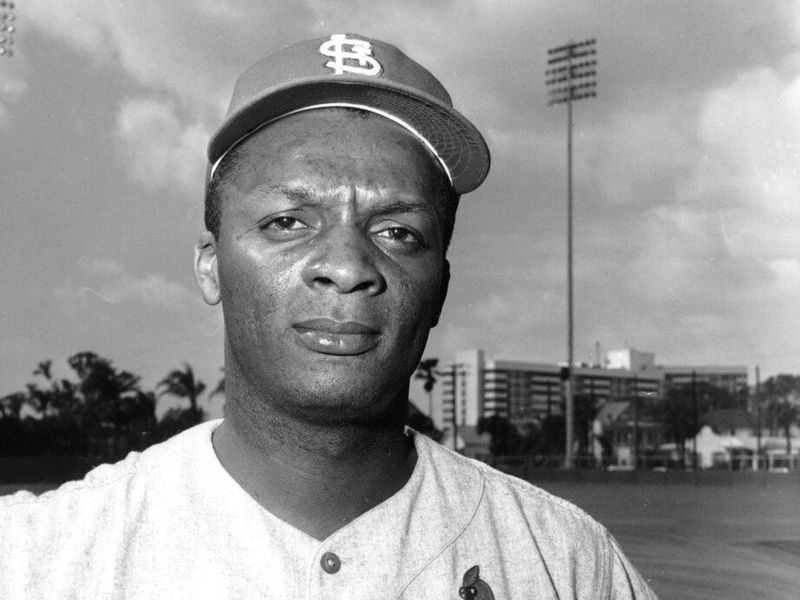Curt Flood with the St. Louis Cardinals