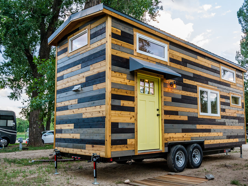 Curtis and April’s tiny house on wheels in Colorado