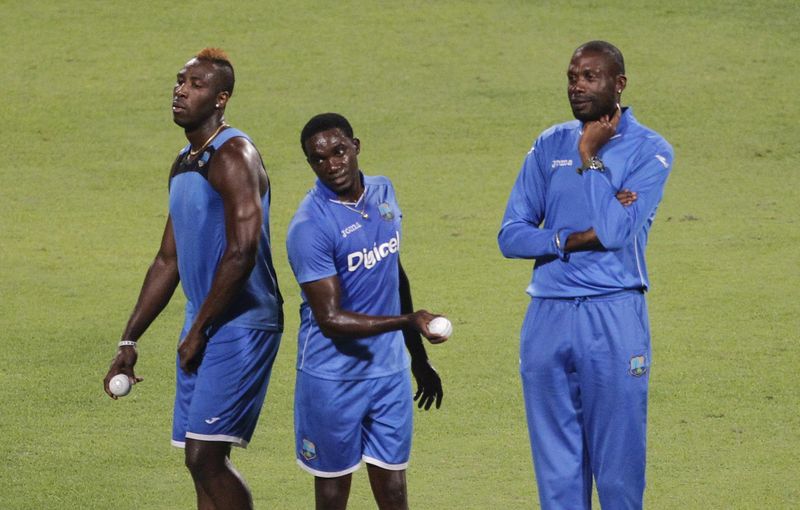 Curtly Ambrose looking on