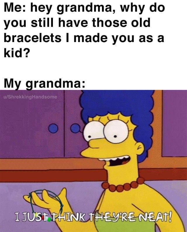 Cute grandma meme